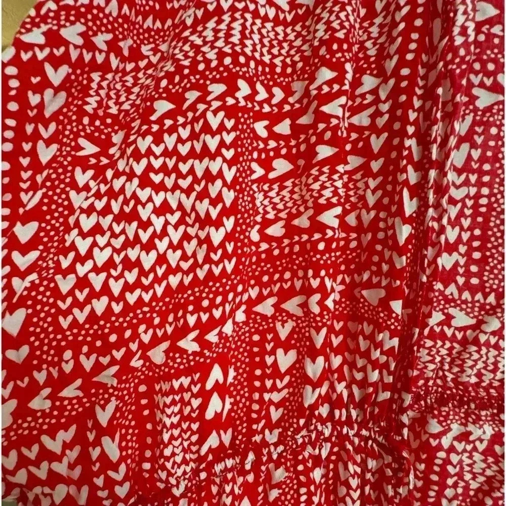 Victoria’s Secret Kimono Hearts Valentines Day Swim Coverup Top Cinch Waist OS - Picture 11 of 12